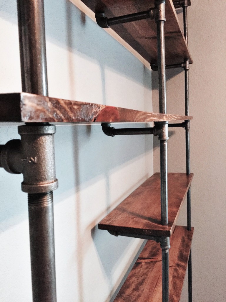 how to make industrial shelves