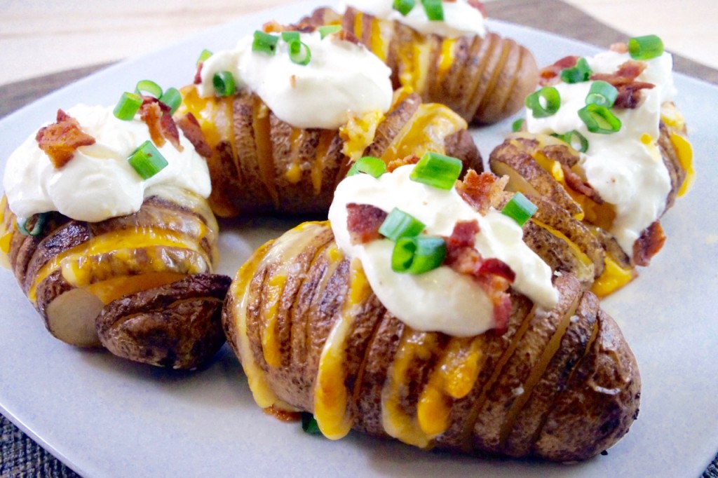 loaded hassleback potatoes