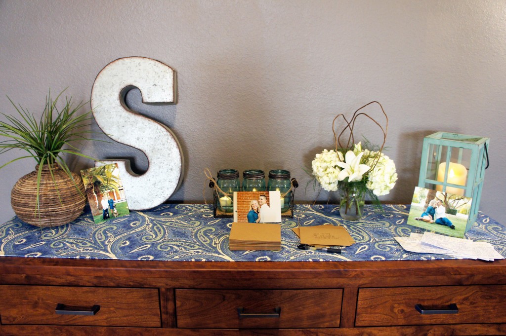 bridal shower sign in table