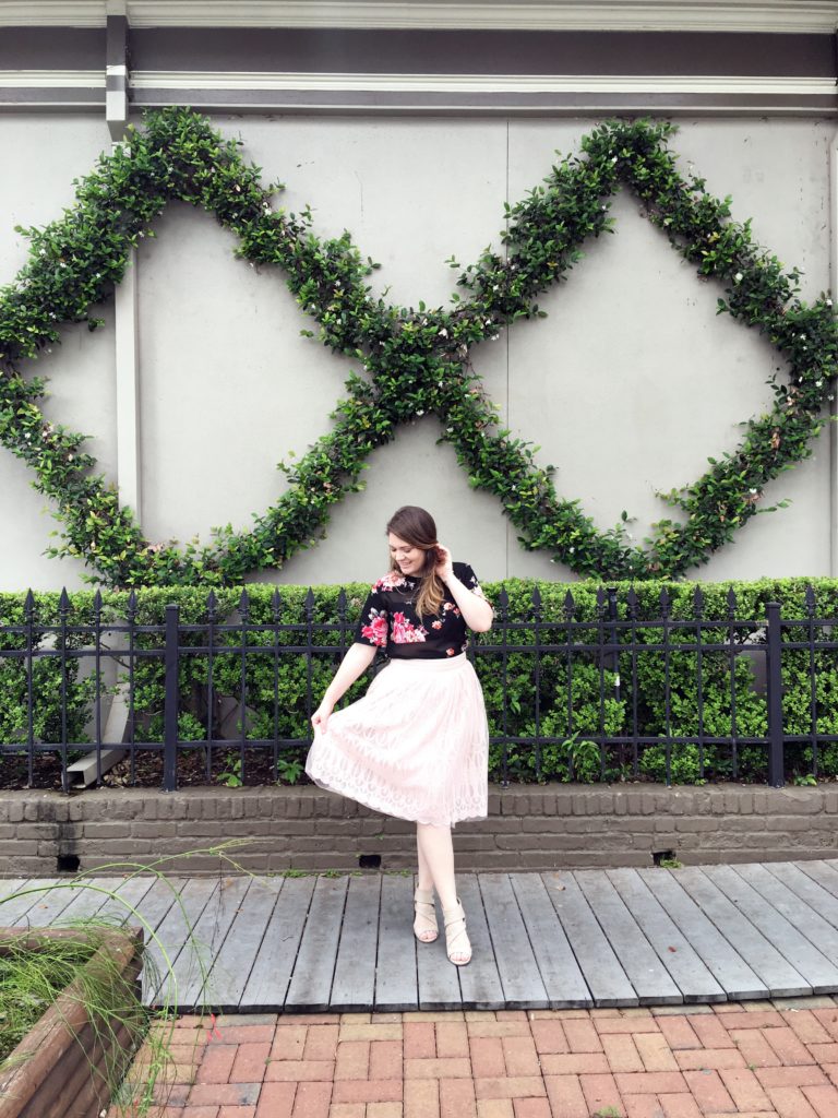 Francesca's Tulle Skirt, tulle, style, ootd, brunch, blush, floral, pink, omtstyle, april style & beauty favorites 2016