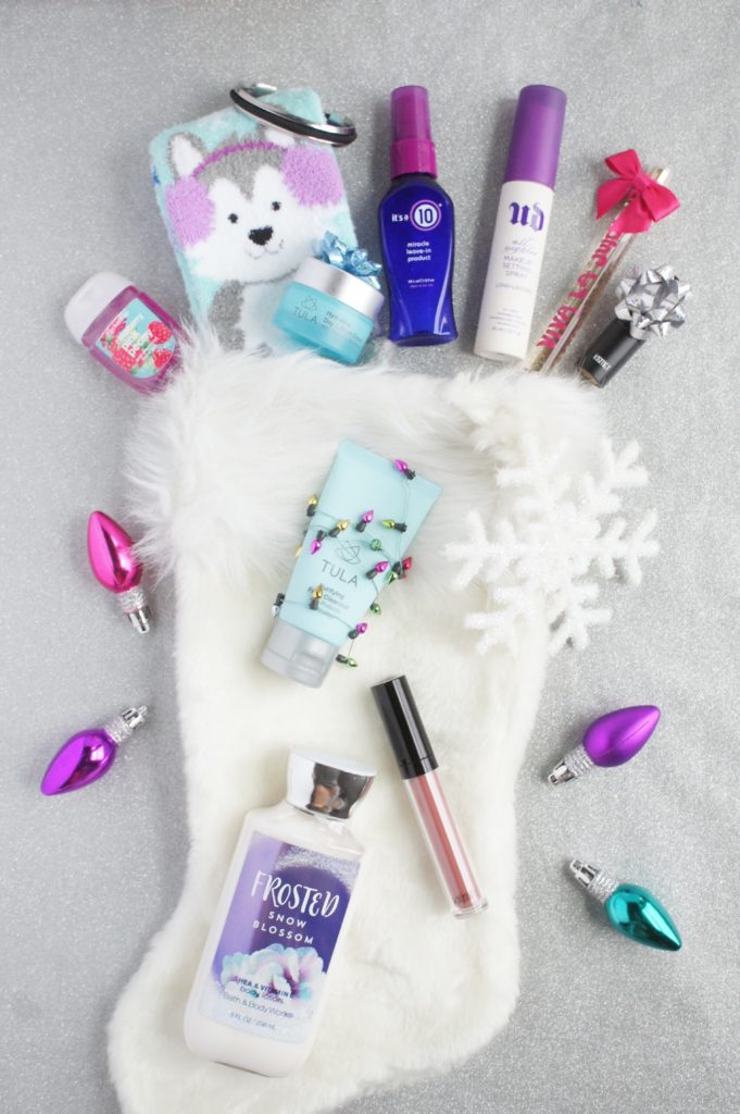 stocking stuffer beauty favorites, beauty, beauty products, monthly favorites, current favorites, kismet, tula, urban decay, it's a 10, stocking stuffer, beauty gift guide 